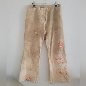 Italian Tan Floral Pants